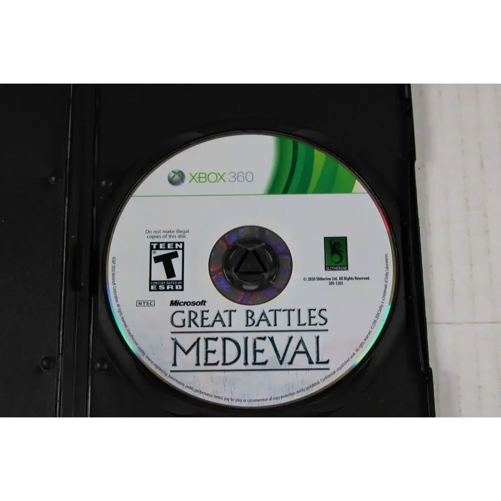 History Great Battles Medieval - Microsoft XBox 360 Authentic, game disc only